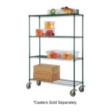 Focus Foodservice Green Epoxy 4-Shelf 18" x 48" Shelving Kit
