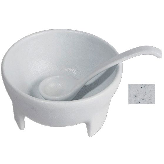 Bugambilia Marble White Resin Coated 40-2/3 Oz Molcajete with Spoon