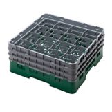 Cambro Camrack&reg; Glass Rack, Green, 16 Compartments