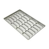 Focus Foodservice Aluminized Steel 18-Mold Hot Dog Bun Pan