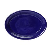 Tuxton&reg; 13-1/2" x 9-3/4" Cobalt Oval Platter Coupe