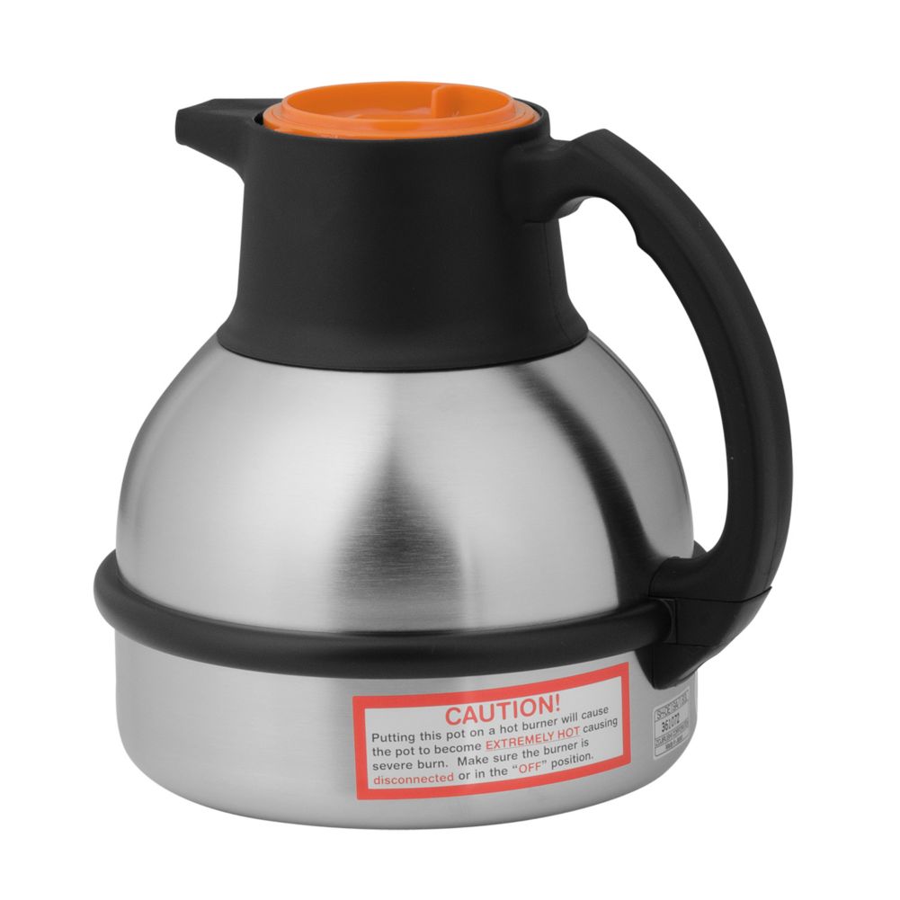 BUNN&reg; Deluxe 64 Oz Thermal Carafe with S/S Liner and Orange Lid