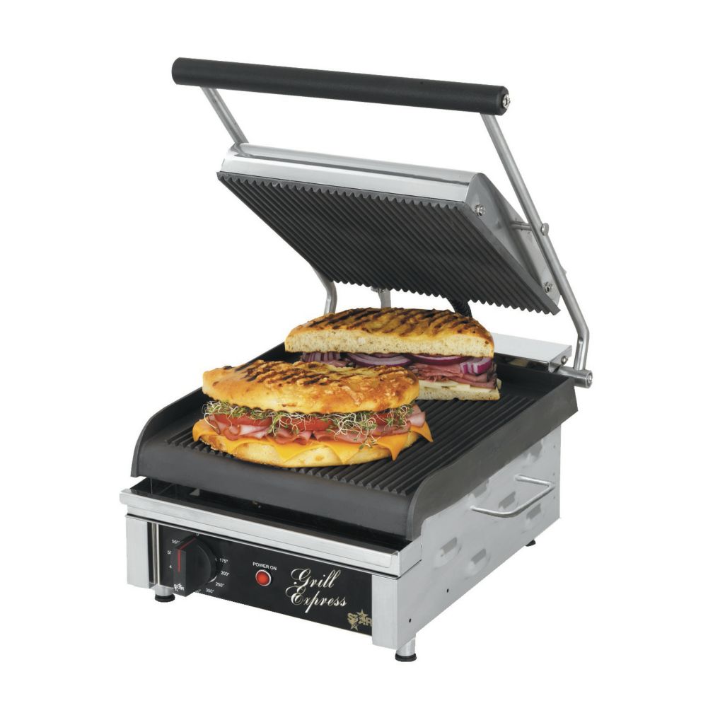 Star&reg; Mfg. Grill Express&trade; 10" Iron Grooved Grill
