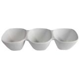 Bugambilia Triple Condiment Bowl, Yellow