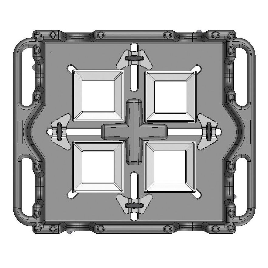 Traex&reg; 5 Post Dish Caddy for 4&quot to 8" Square Plates/Bowls