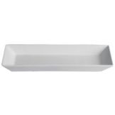 Bugambilia Medium Deep Rectangular Buffet Platter, White