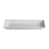 Bugambilia Large Deep Rectangular Buffet Platter, White