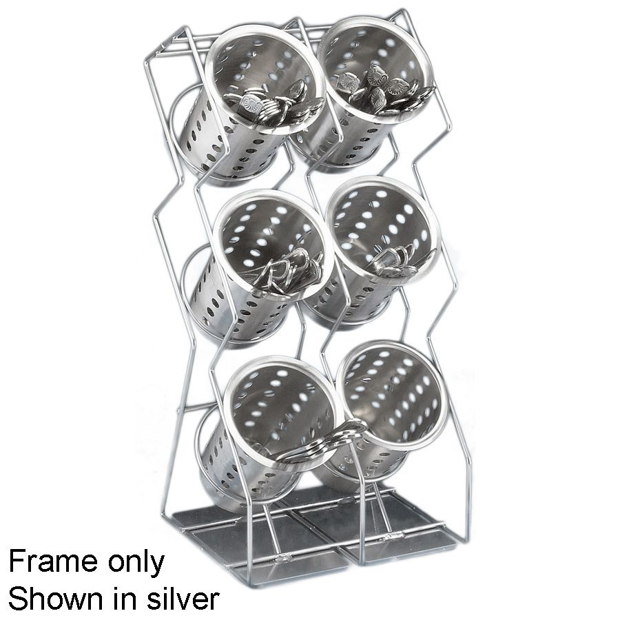 Cal-Mil&reg; 9.5" x 8" x 20" 6 Hole Silverware Display