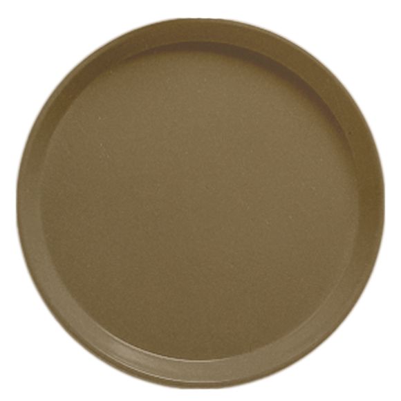 Cambro&reg; Bay Leaf Brown 10" Round Serving Camtray&reg;