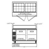 Randell&reg; 60" High Volume Saladtop Refrigerated Prep Table