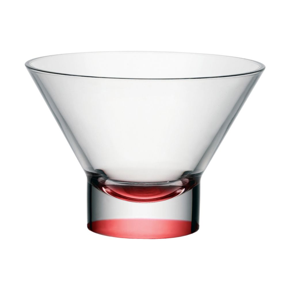 Bormioli Rocco 13 Oz Ypsilon Clear / Red Dessert Dish