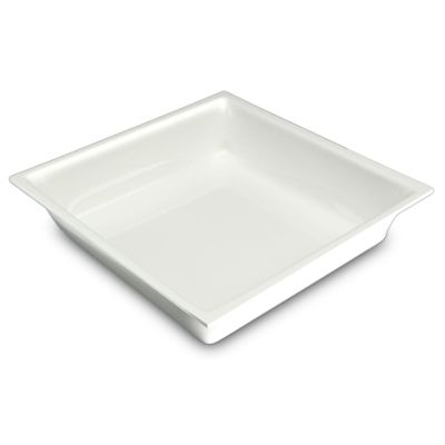 Delfin 4 Qt. 11-1/2x11-1/2x2-1/2 Square White Bowl