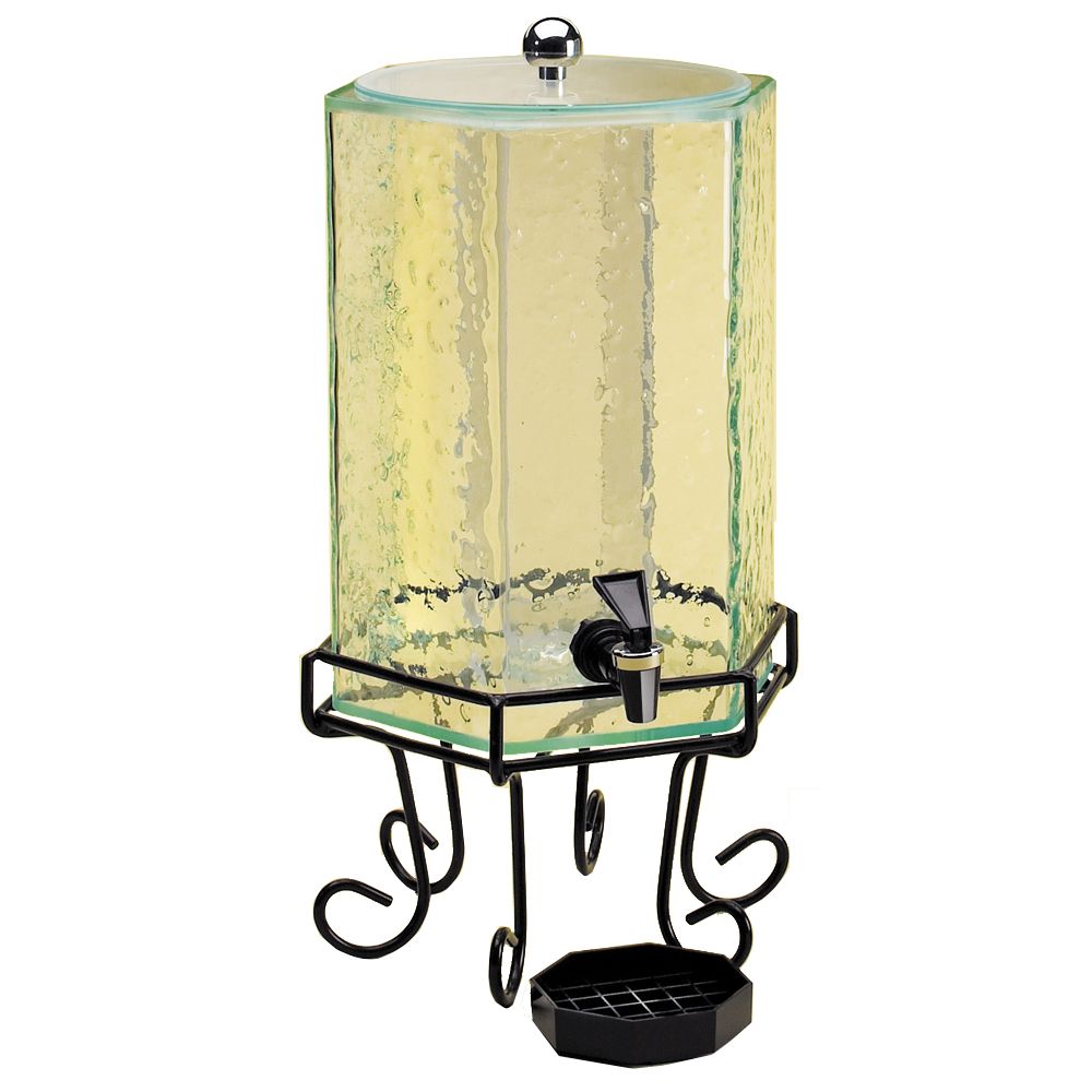 Cal-Mil&reg; 2 Gallon Faux Glass Octagon Beverage Dispenser