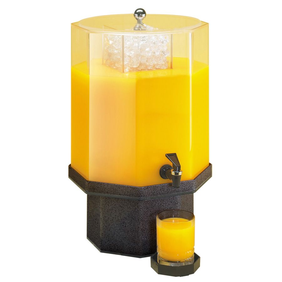 Cal-Mil&reg 5 Gallon Pacifica Granite Charcoal Base Beverage Dispenser