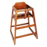 Winco Walnut Finish Stacking High Chair