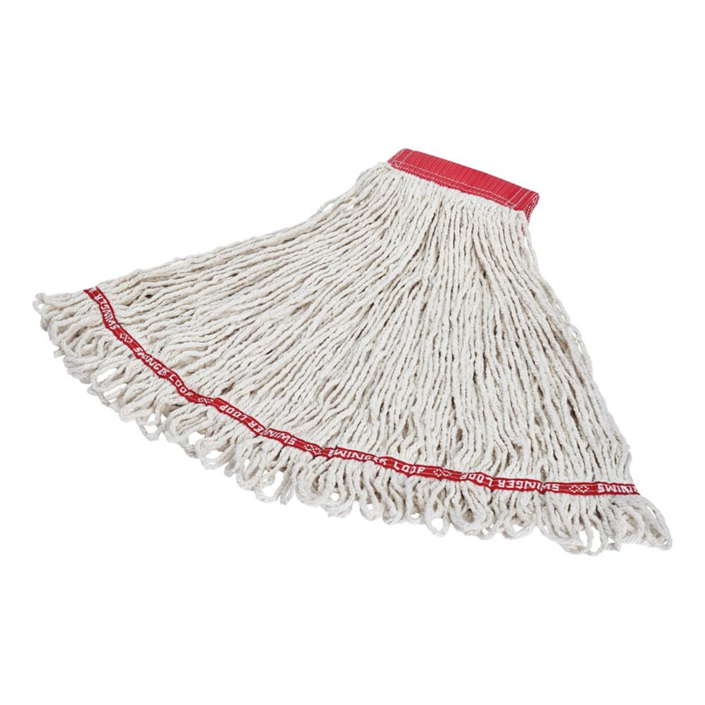 Rubbermaid Swinger Loop&reg; Large White Wet Mop w/ 5" Headband