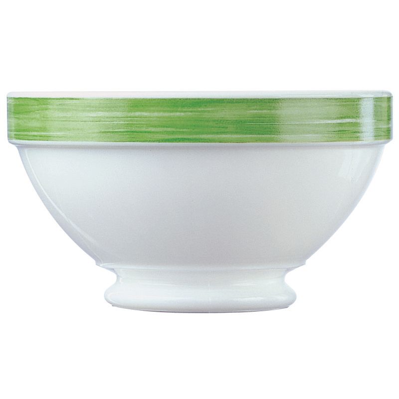 Cardinal Arcoroc Brush Opal&reg; 17-1/4 Oz. Bowl with Green Rim