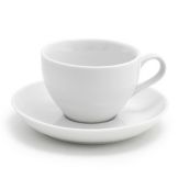 Front Of The House&reg; White Porcelain 6 Oz Seattle Cup And Saucer