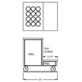 Randell&reg; 36" Stainless Steel Tray and Silverware Dispenser