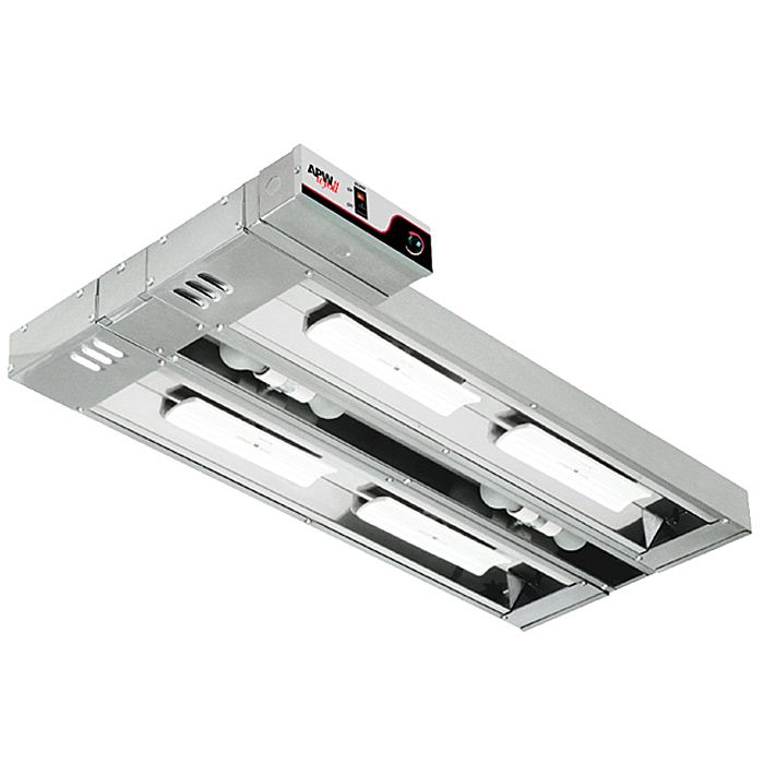 APW 24" Double C*Radiant Overhead Warmer, w/remote, FDDLC-24L-R