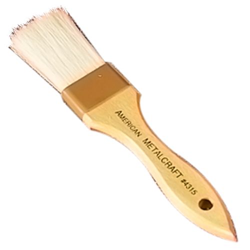 American Metalcraft Boar Bristle Flat 1-1/2" Wide Pastry Brush