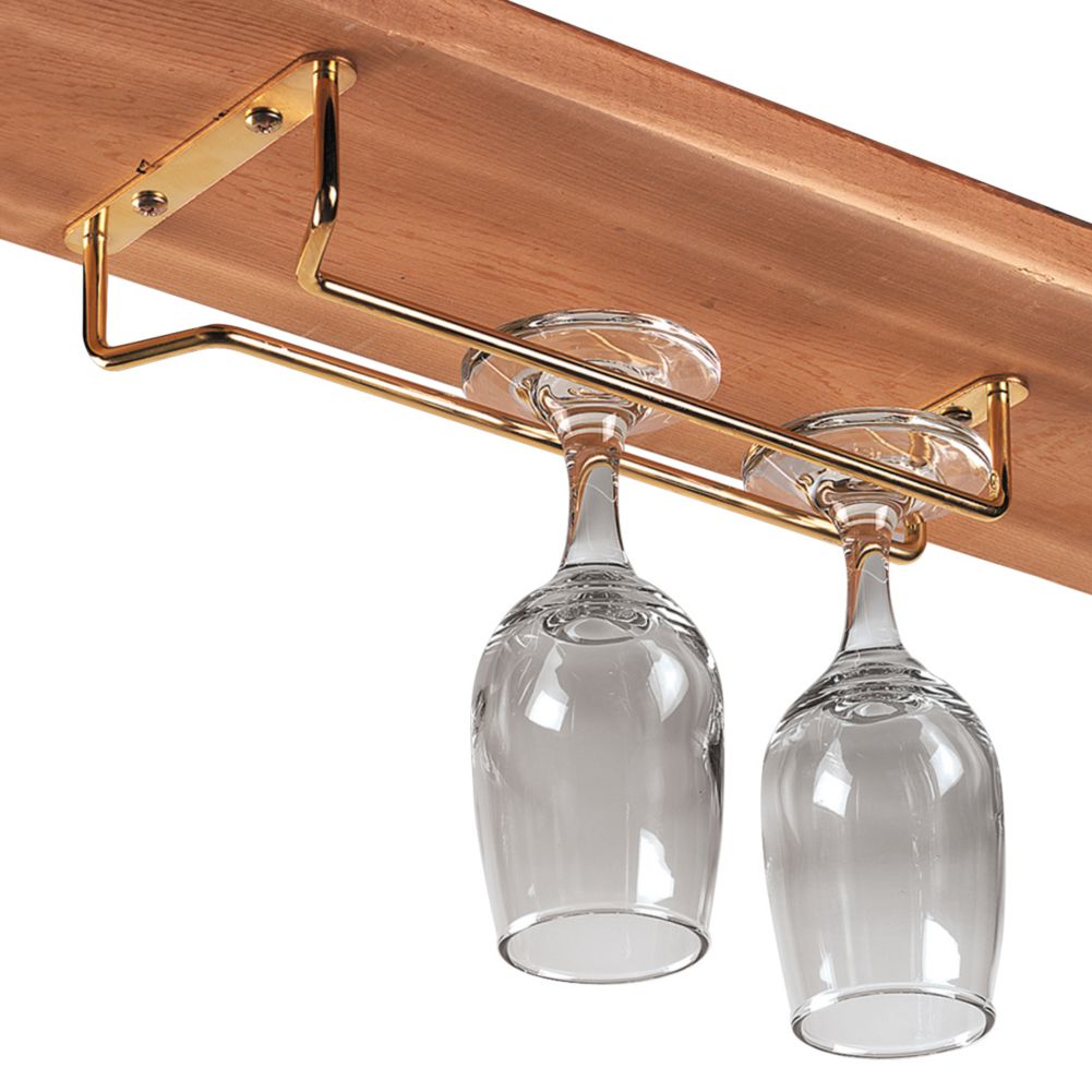 American Metalcraft Brass Plated Wire 10" Glass Hanger