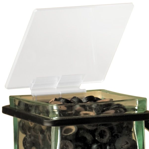 Cal-Mil&reg; Soft Hinge 4" x 4" Glass Jar Lid