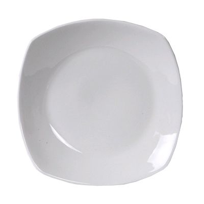 Tuxton&reg; 25.5 Oz. Porcelain White Square Plate