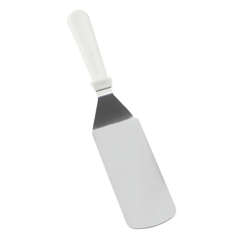 Tablecraft S/S 15" Turner with Solid Blade and White Handle