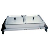 Cadco S/S Double Electric Buffet Server w/ S/S Lids, WTBS-2