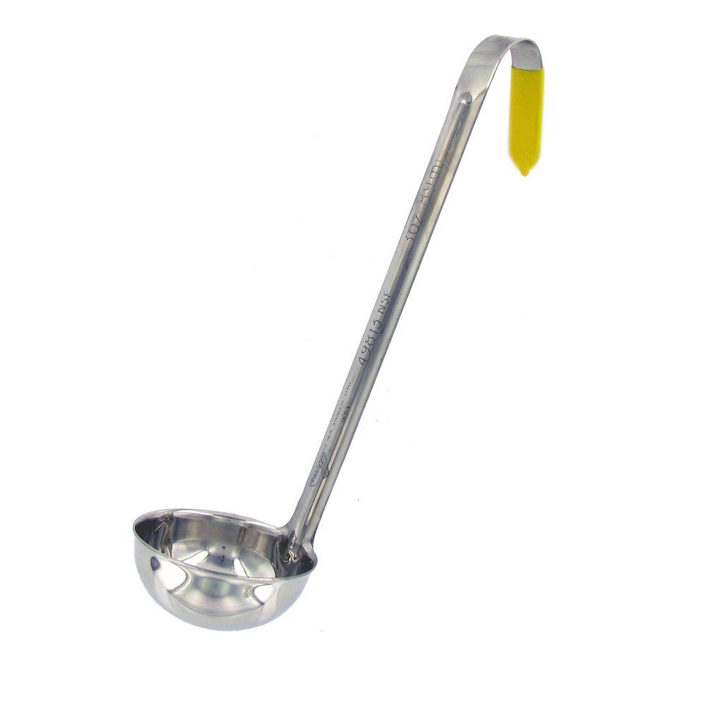 Vollrath S/S Yellow Grooved Handle 3 Oz Ladle