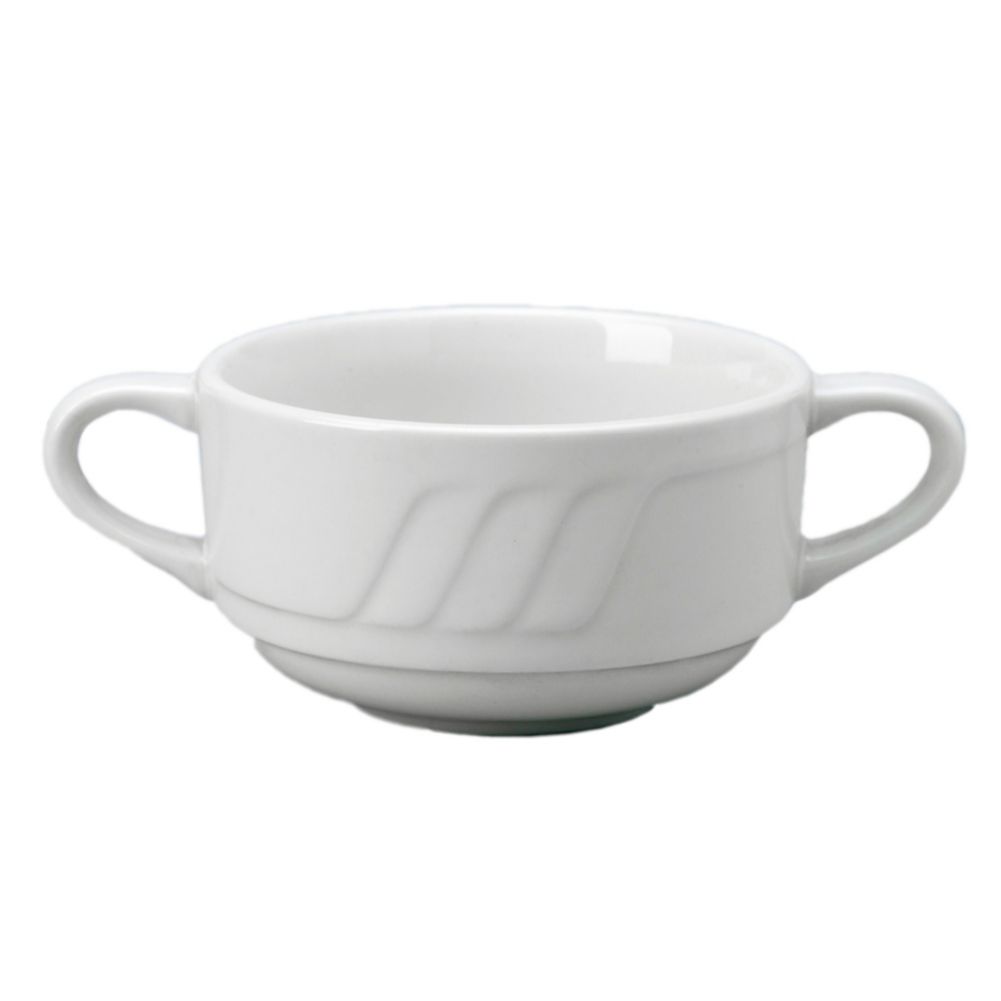 Vertex&reg; Sausalito Undecorated Bone White 8 Oz Stacking Bouillon