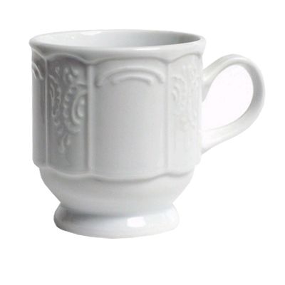 Tuxton 9 Oz Chicago Mug, Chicago Series, Porcelain White