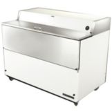 True&reg; S/S and White Vinyl 24.5 Cu Ft Milk Cooler with S/S Interior