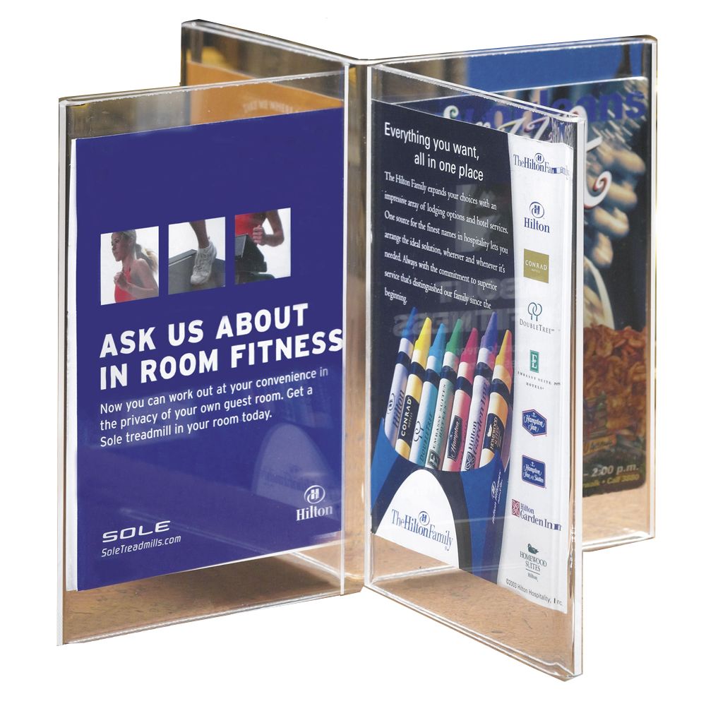 Cal-Mil&reg; 4 Wing 4" x 6" Clear Displayettes Card Holder