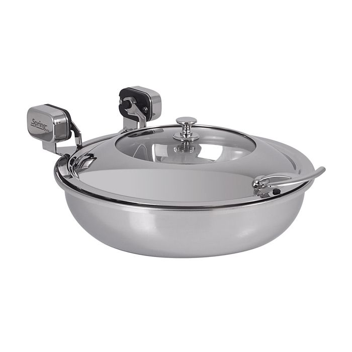 Spring USA&reg; Vision S/S Round Buffet Server with Chrome Accents