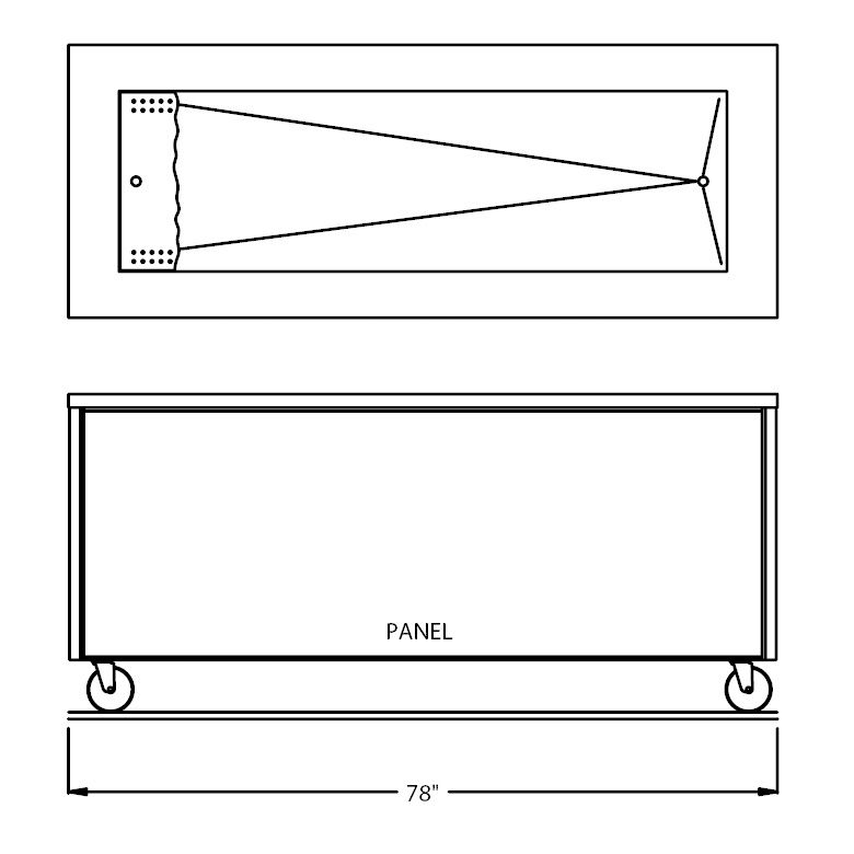 Randell&reg; Ranserve 5 Pan Size Enclosed Base Cold Food Table