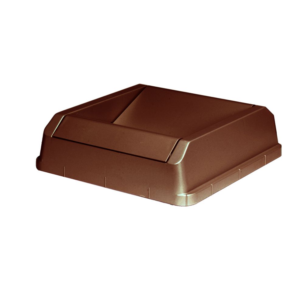 Continental Brown Drop Shot Lid for 25 / 32 gal Swingline Receptacles