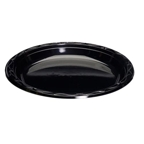 Genpak&reg; 10-1/4" Round Black Plastic Plate