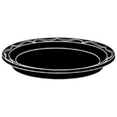 Genpak&reg; 7" Round Black Plastic Plate