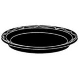 Genpak&reg; 7" Round Black Plastic Plate