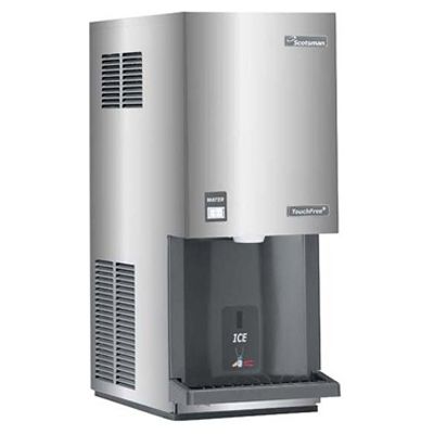 Scotsman Counter Air Cool 392 LB. Touchfree Flake Ice Maker / Disp.