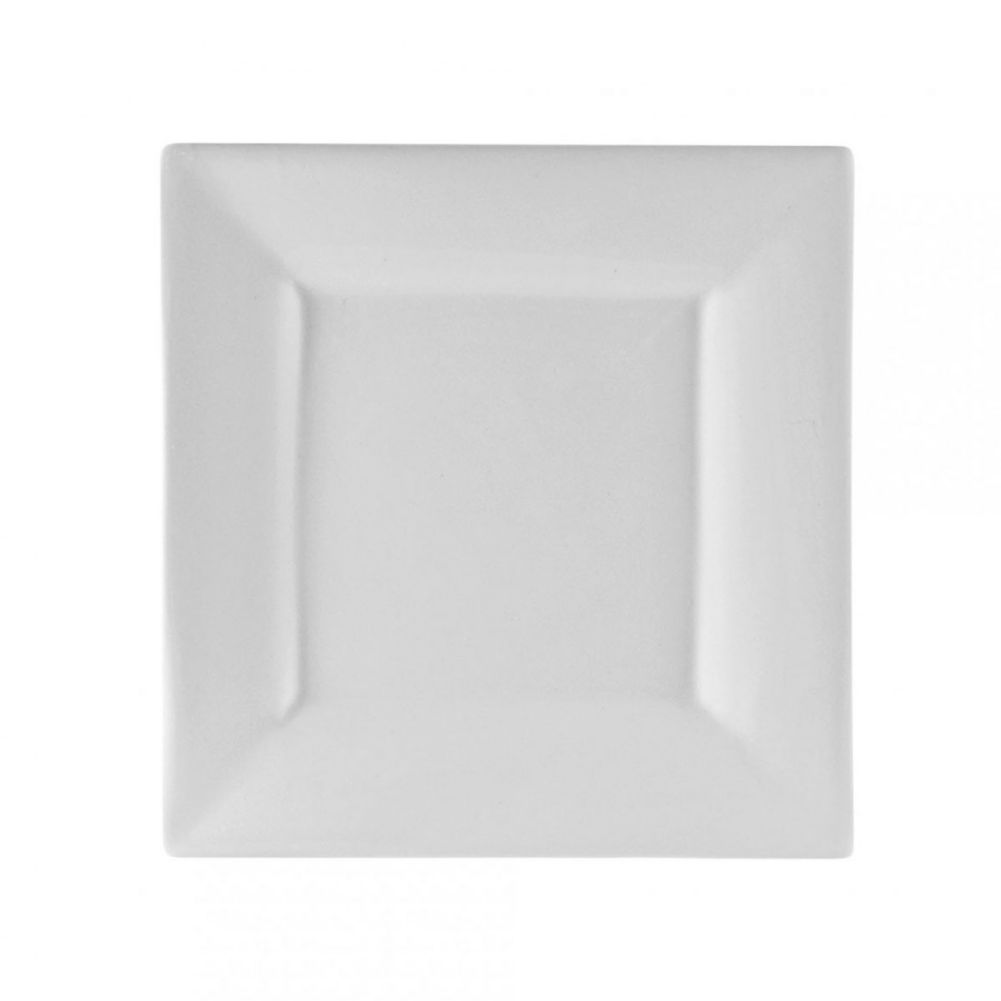 Ten Strawberry Street Whittier White 7-1/4" Square Salad Plate