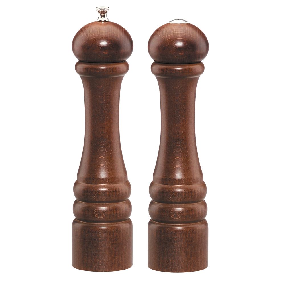 Chef Specialties Walnut 10" Imperial Pepper Mill/Salt Shaker Set