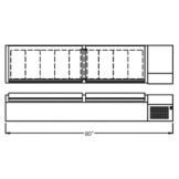 Randell&reg; 80" Refrigerated Countertop Condiment Rail
