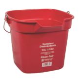 San Jamar&reg; Red 10-Quart Kleen-Pail&reg;