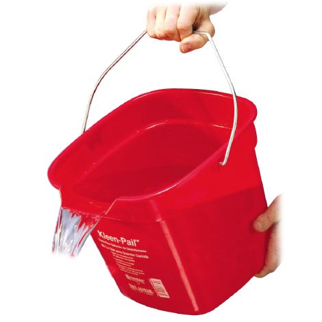 San Jamar&reg; Red 10-Quart Kleen-Pail&reg;