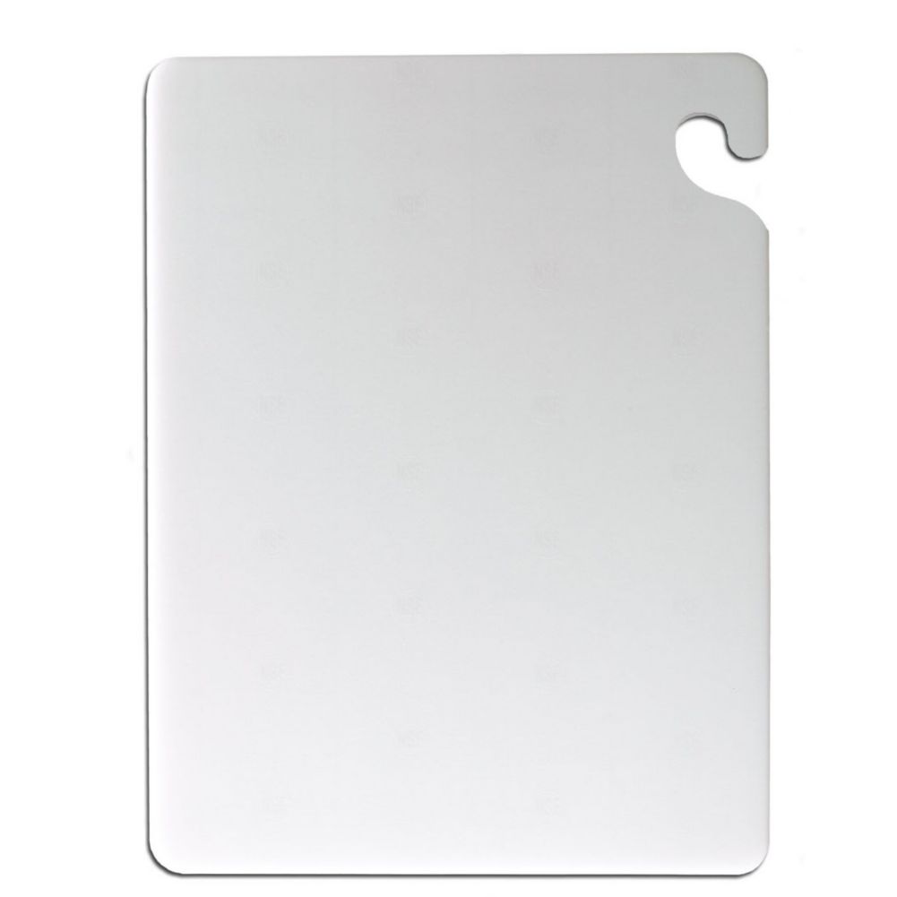 San Jamar&reg; Cut-N-Carry&reg; White 10" x 12" Cutting Board