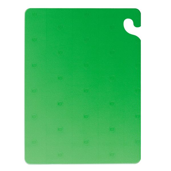 San Jamar&reg; Cut-N-Carry&reg; Green 10" x 12" Cutting Board