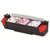 San Jamar&reg; The Dome&reg; Black 6-Quart Garnish Center